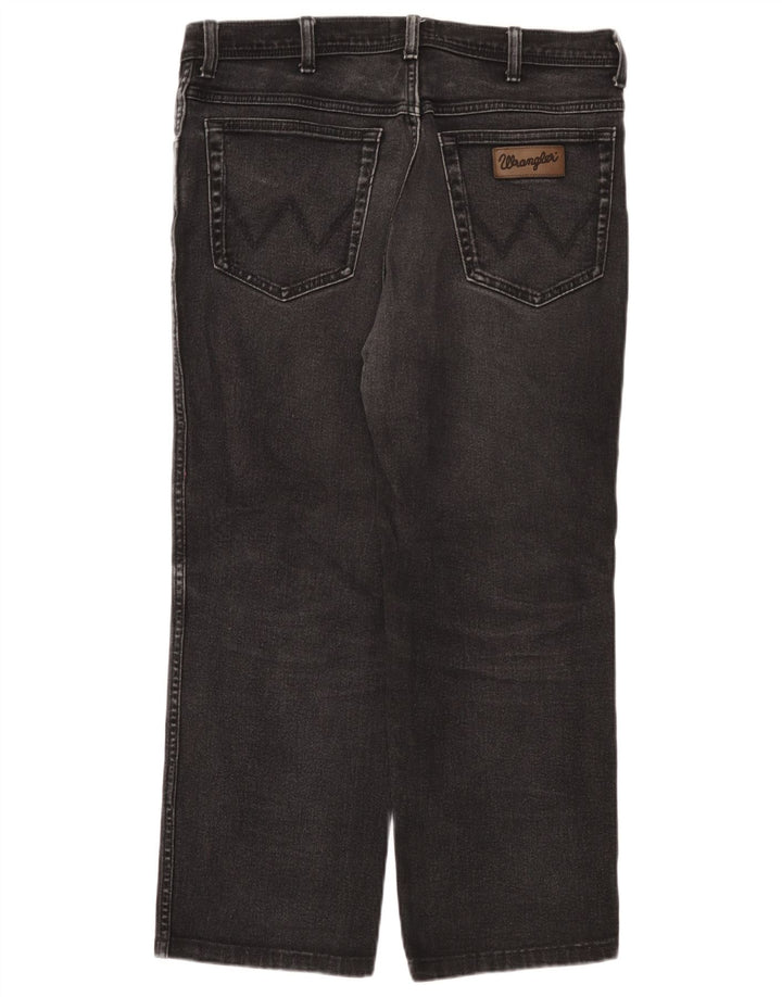 Wrangler Herre Texas Straight Jeans W36 L26 Sort Bomuld