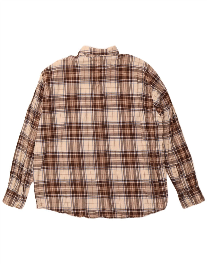 Sea Barrier Herre Flanellskjorte 2XL Beige Ternet Bomuld