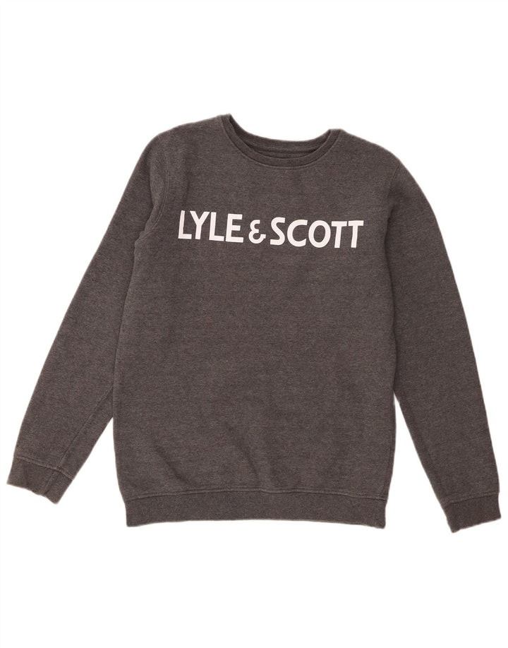 Lyle & Scott Boys Grafisk Sweatshirt Jumper 12-13 år Grå bomuld