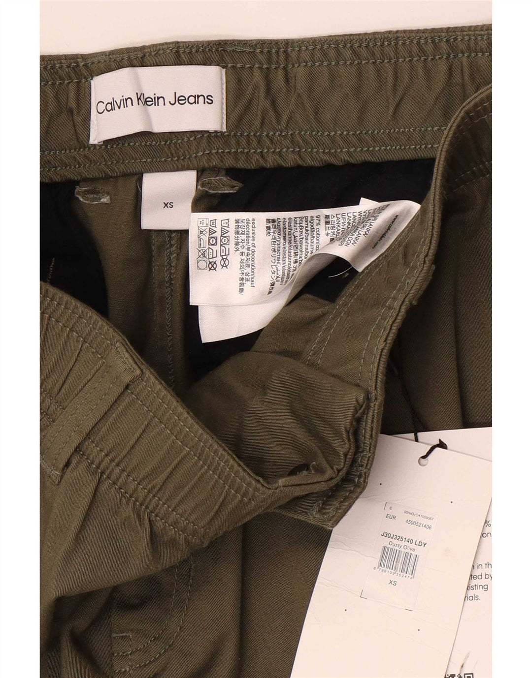 Calvin Klein Herre Cargo Shorts XS W29 Khaki Bomuld