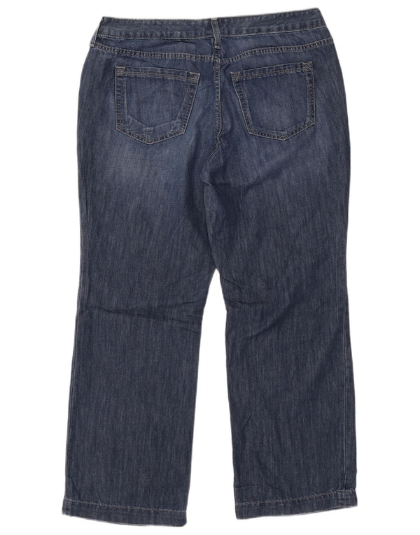 Eddie Bauer Womens Curvy Straight Jeans US 12 Large W35 L27 Blue Cotton