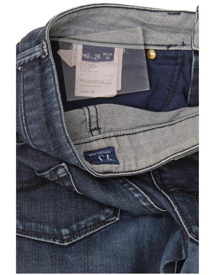 Trussardi Dame Slim Jeans W26 L29 Marineblå Bomuld