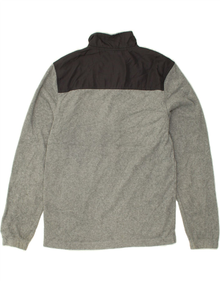 STARTER Mens Fleece Jacket UK 34/36 Small Grey Colourblock Polyester Vintage Starter and Second-Hand Starter from Messina Hembry 