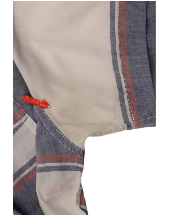 Levi's kortærmet herreskjorte mellemblå stribet bomuld