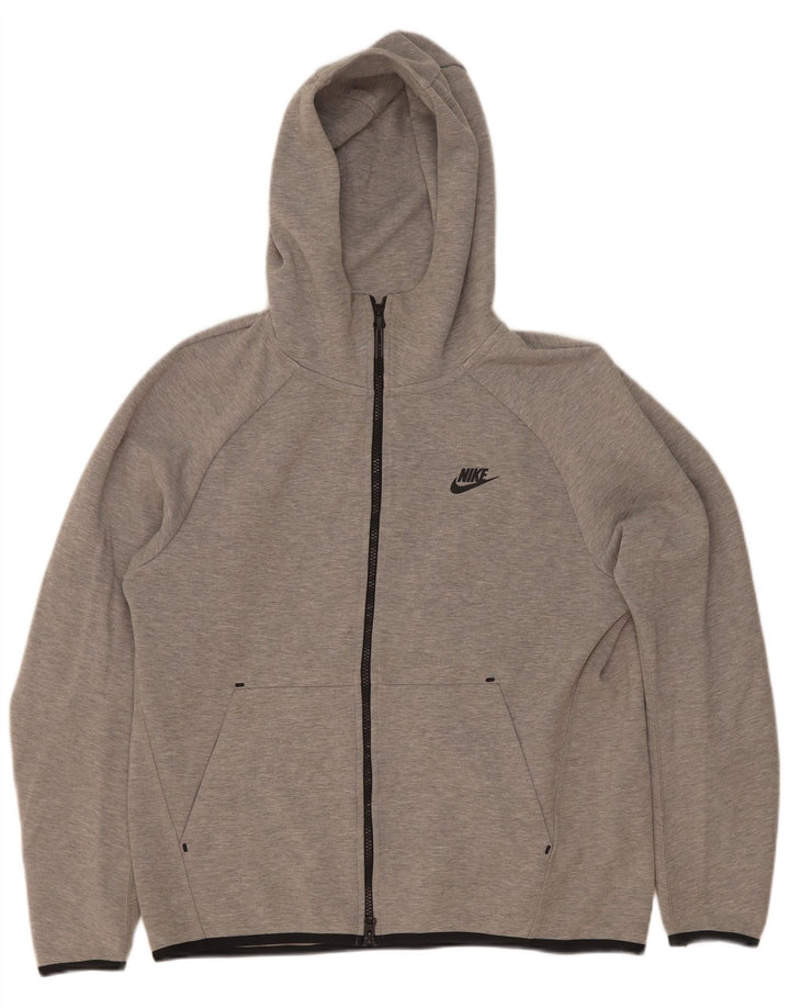 Nike hættetrøje med lynlås til mænd Medium Grey Flecked Bomuld
