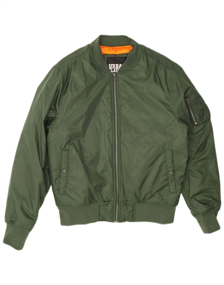 Urban Classics Herre Bomber Jacket UK 40 Stor Grøn Nylon
