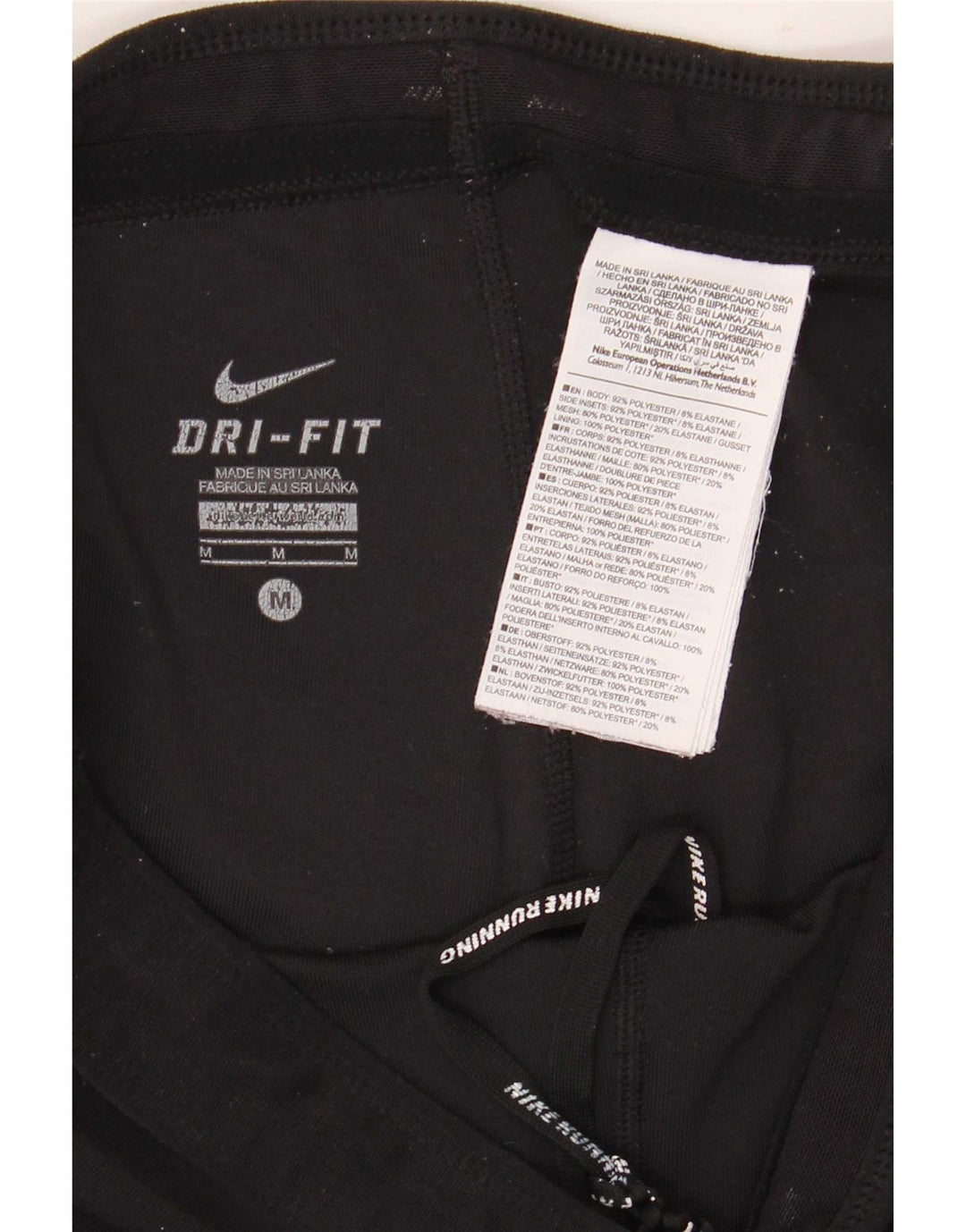 Nike Dame Dri Fit Leggings UK 14 Medium Sort Polyester