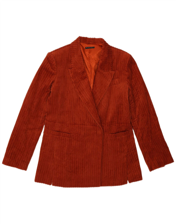 Sisley Dame Corduroy Blazer Jacket UK 12 Medium Brown