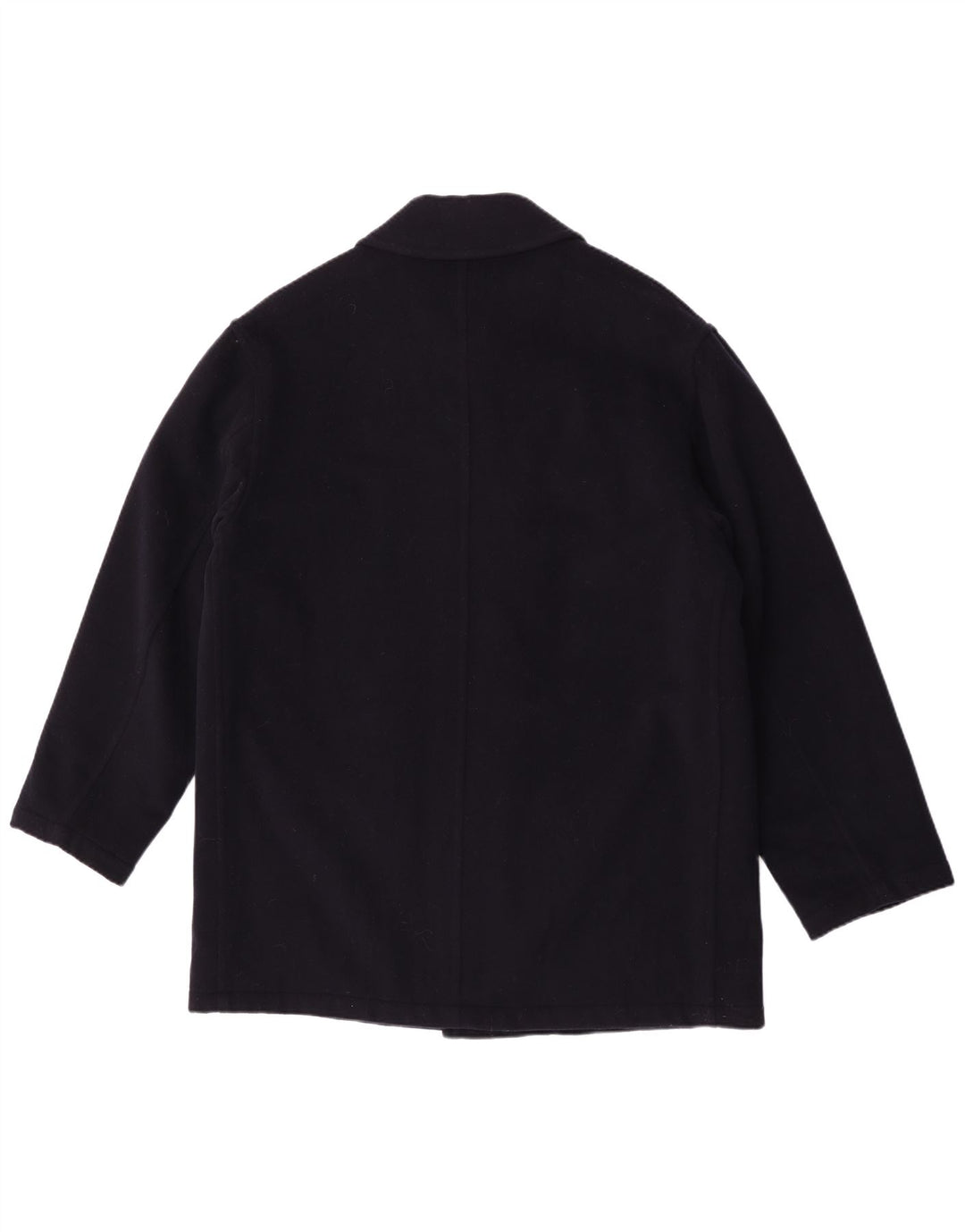 Caesar Herre Overfrakke UK 42 XL Navy Blue Virgin Wool