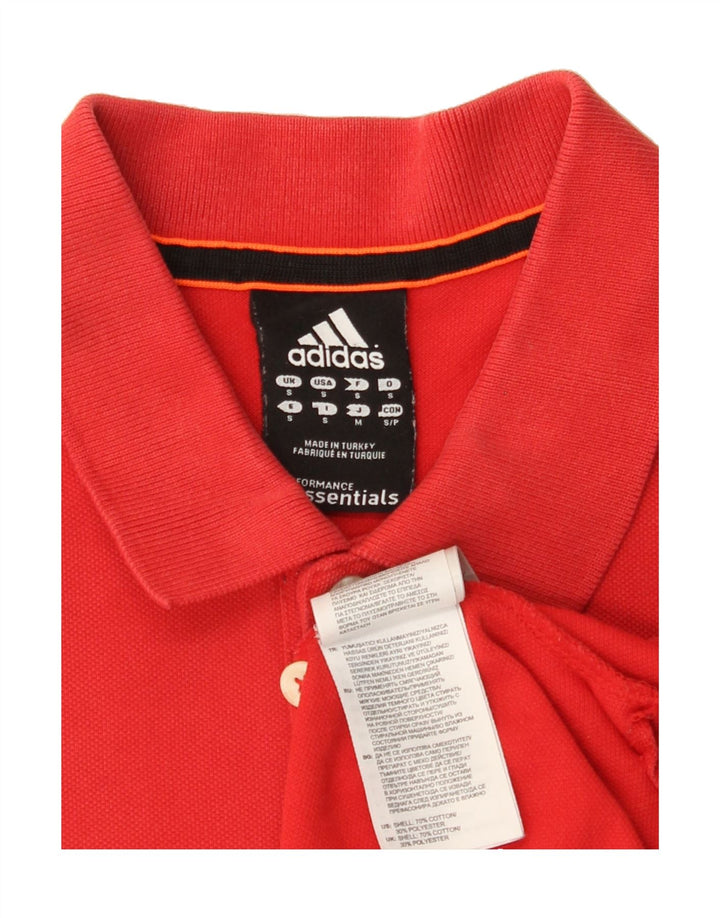 ADIDAS Mens Climalite Polo Shirt Small Red Cotton Vintage Adidas and Second-Hand Adidas from Messina Hembry 
