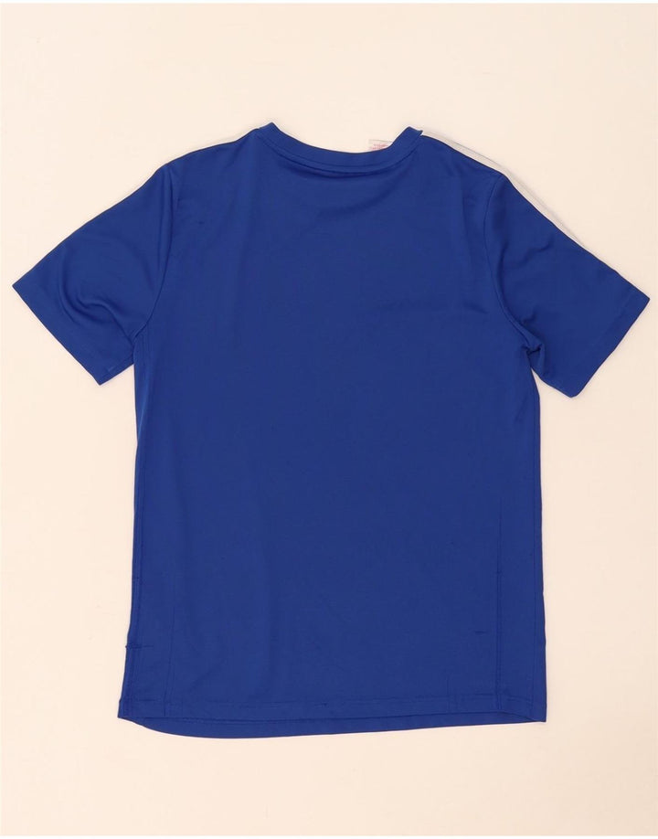 Adidas Boys T-Shirt Top 13-14 År Blå Polyester