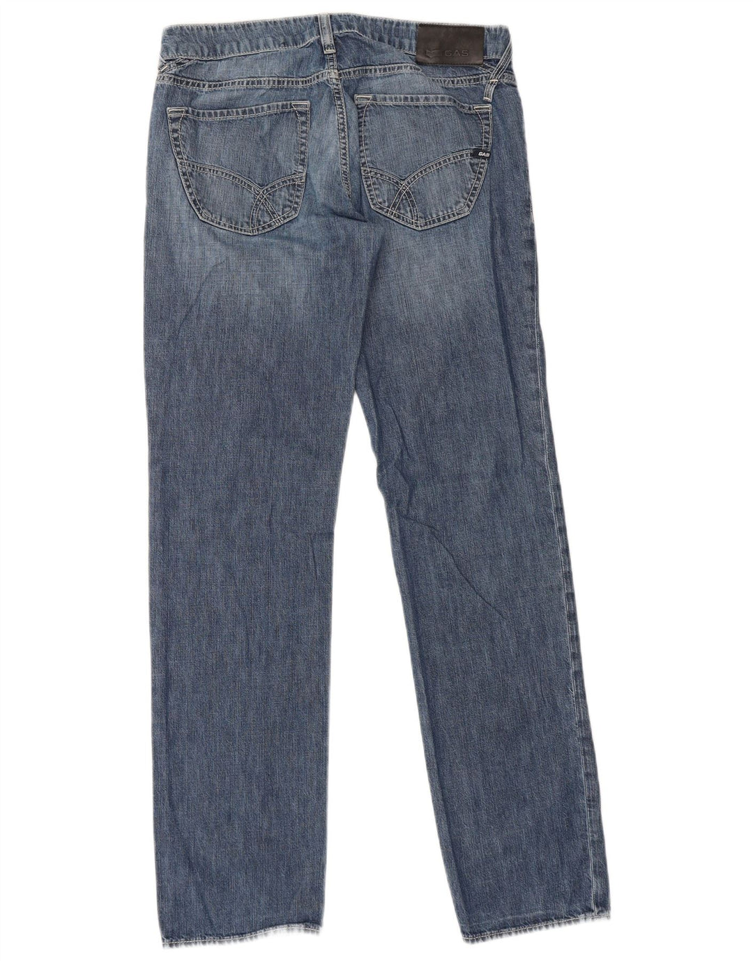 Gas Straight Jeans til mænd W32 L34 blå bomuld
