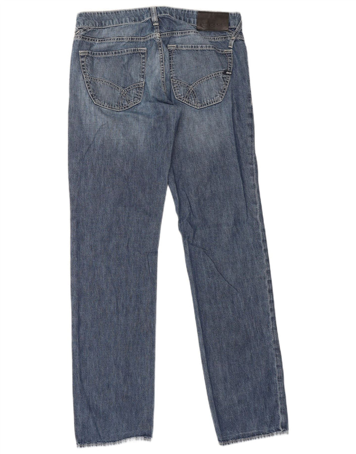 Gas Straight Jeans til mænd W32 L34 blå bomuld