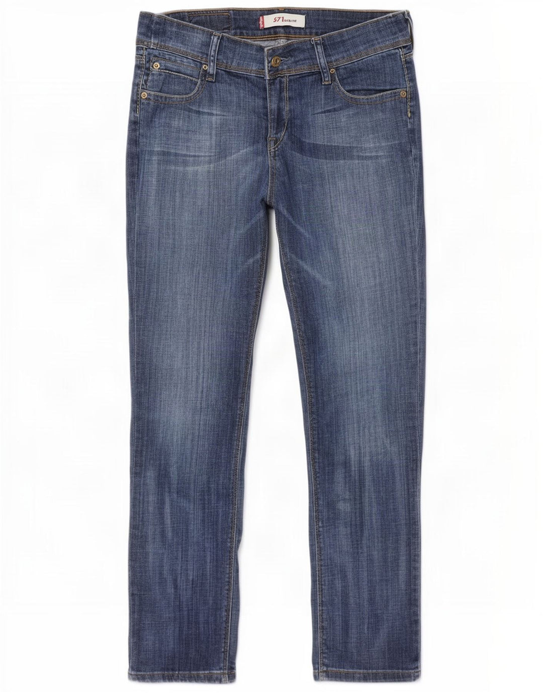 Levi's Dame 571 Slim Jeans W31 L32 Blå Bomuld