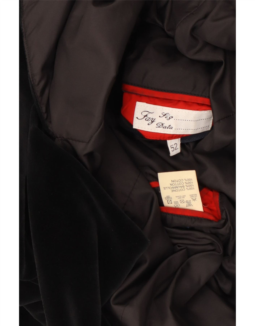 FAY Herre 3-knaps blazerjakke IT 52 XL Sort Bomuld