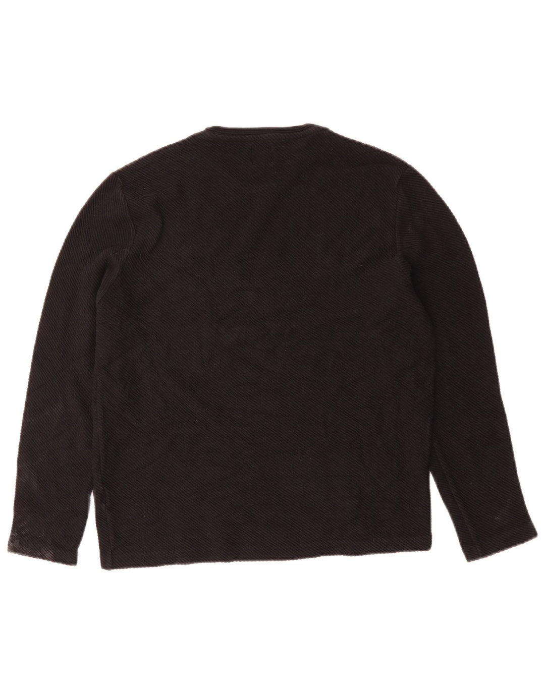 ZARA Dame Top Langærmet UK 14 Stor Sort Bomuld