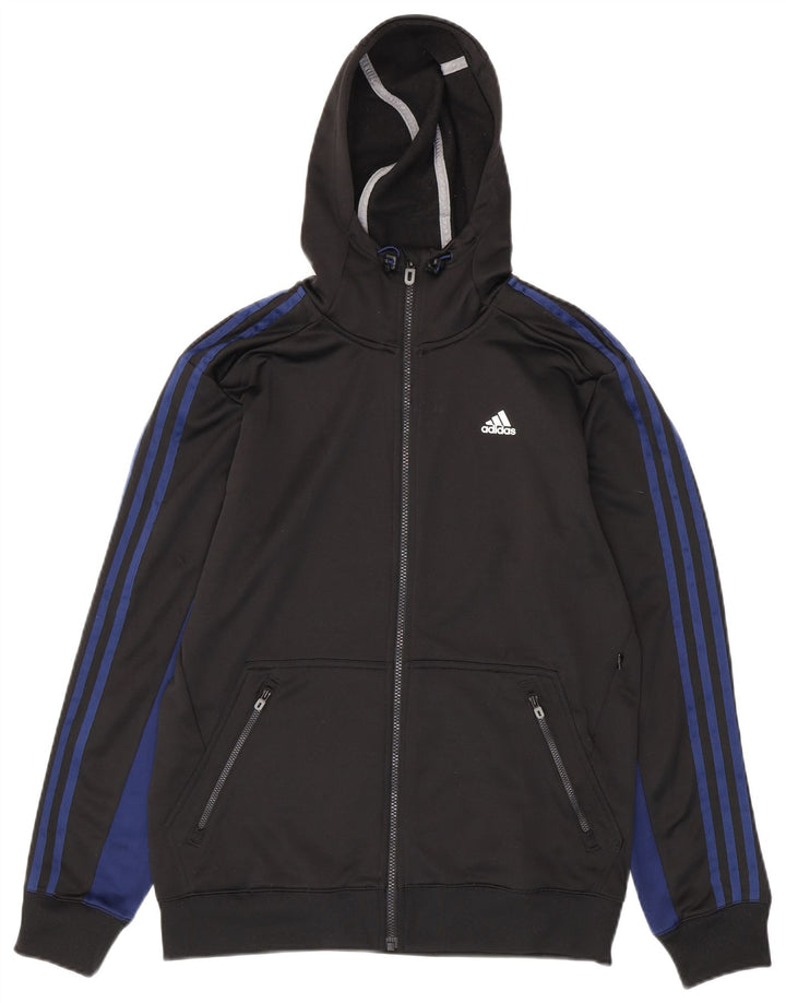 ADIDAS Herre Climalite Hættetrøje med lynlås Medium Sort Colourblock