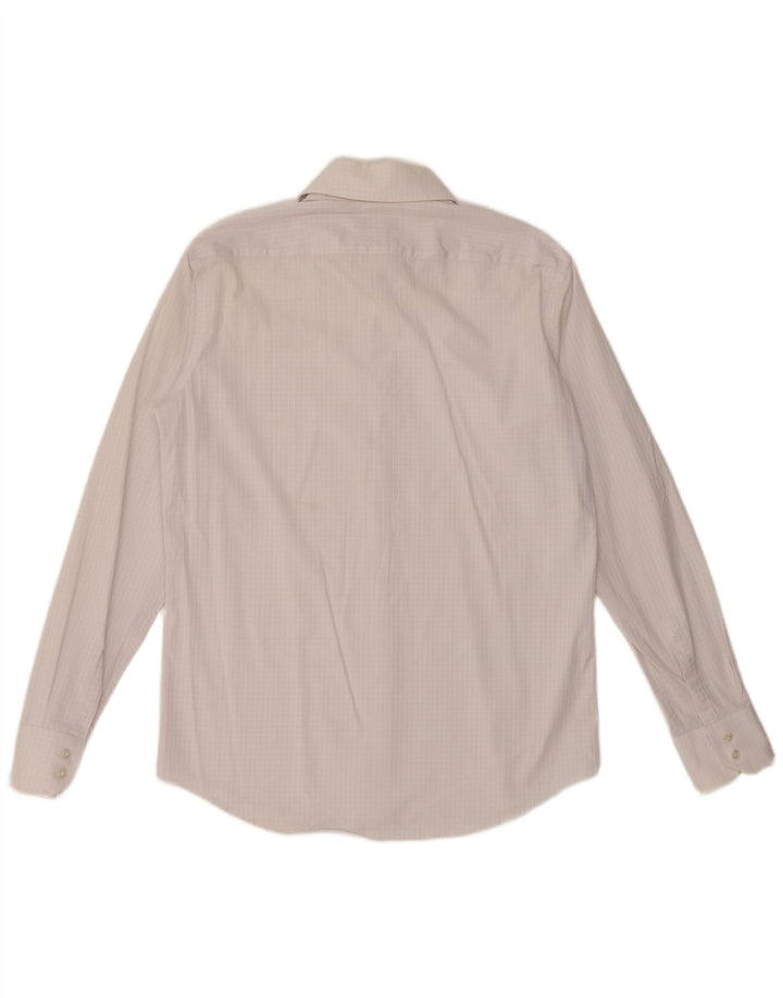 HUGO BOSS Herre Regular Fit skjorte str. 40 15 3/4 Medium White Gingham