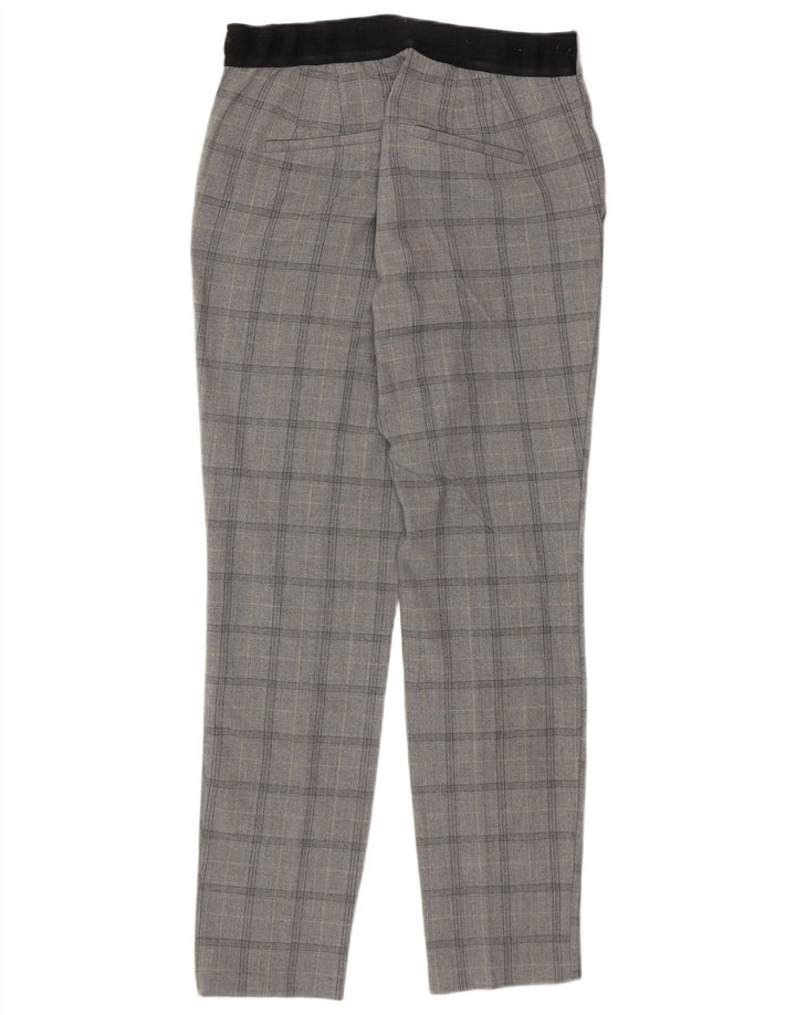 Zara Dame Slim Chino Bukser Medium W28 L27 Grå ternet polyester