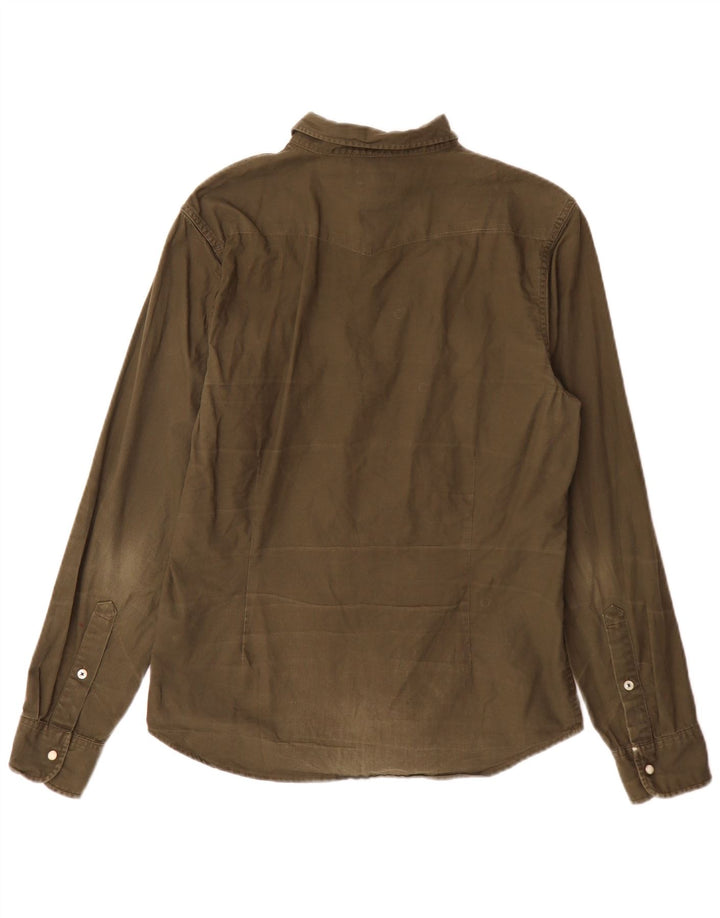 Lee Herre Slim Fit skjorte Medium Khaki Bomuld