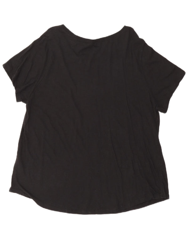 Nike grafisk T-shirt top til kvinder UK 20 2XL marineblå bomuld