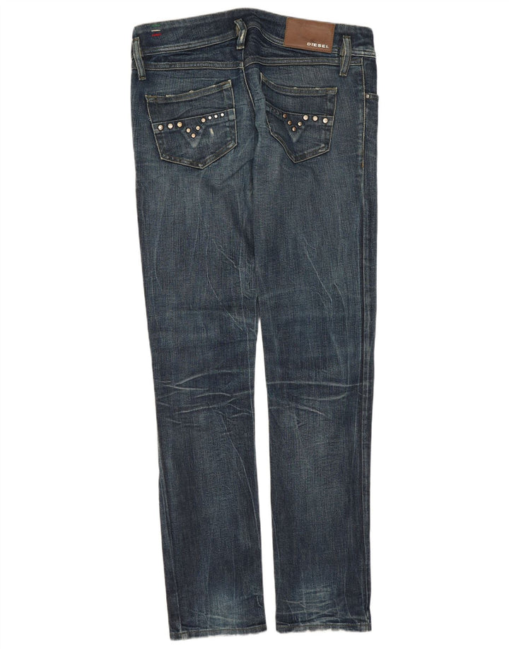 DIESEL Dame Slim Jeans W28 L32 Marineblå Bomuld