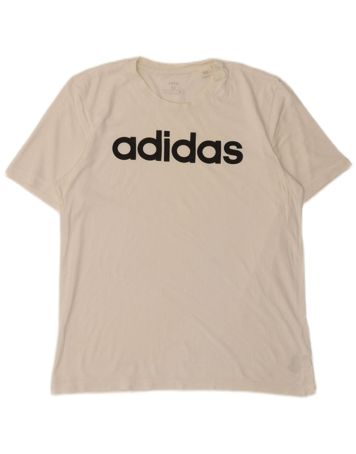 Adidas Grafisk T-shirt top til mænd Medium hvid bomuld