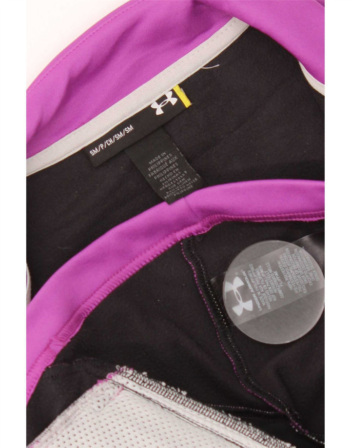 Under Armour Dame træningsdragt Topjakke UK 10 Small Purple Colourblock