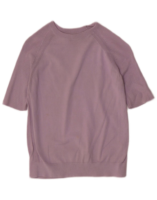 Marks & Spencer Dame Boat Neck Jumper Sweater UK 10 Small Purple