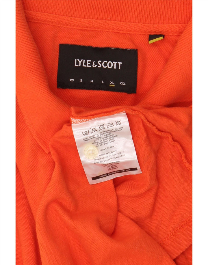 Lyle & Scott herre poloshirt XL orange bomuld