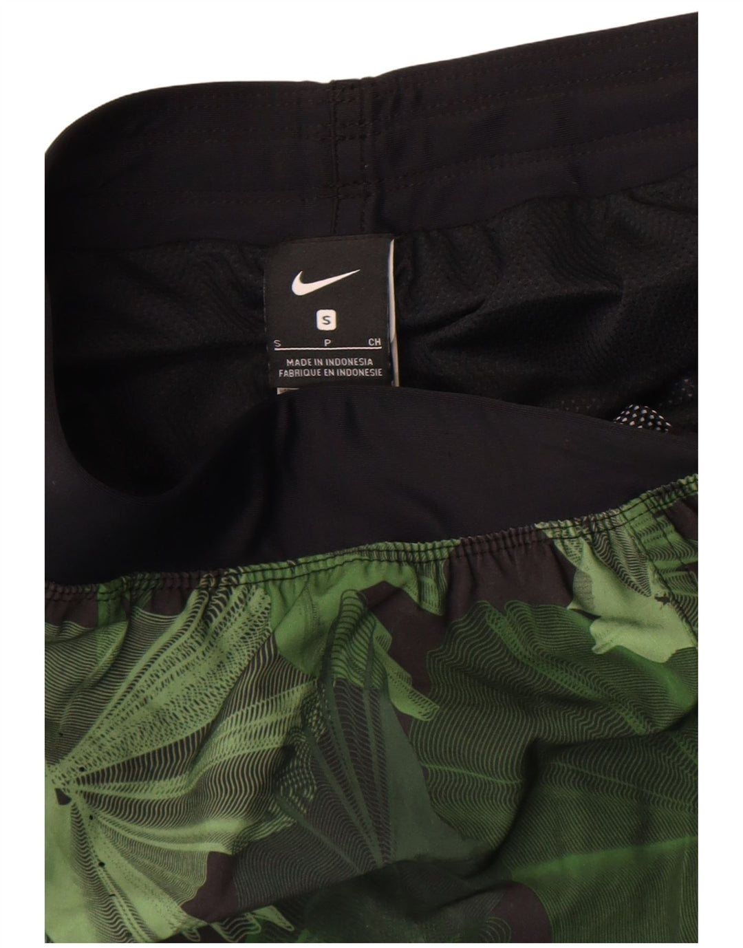 NIKE Sportshorts til mænd Small Green Floral Polyester
