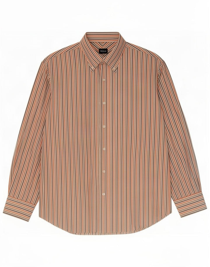 Massimo Dutti herreskjorte 2XL flerfarvet nålestribet bomuld