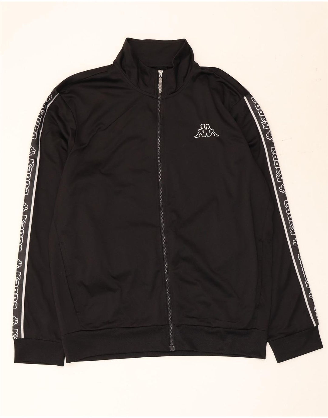 Kappa Herre grafisk træningsdragt Topjakke XL Sort Polyester