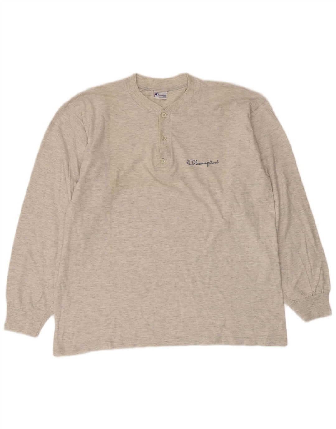 Champion Herre Top Langærmet XL Grå Flecked Bomuld