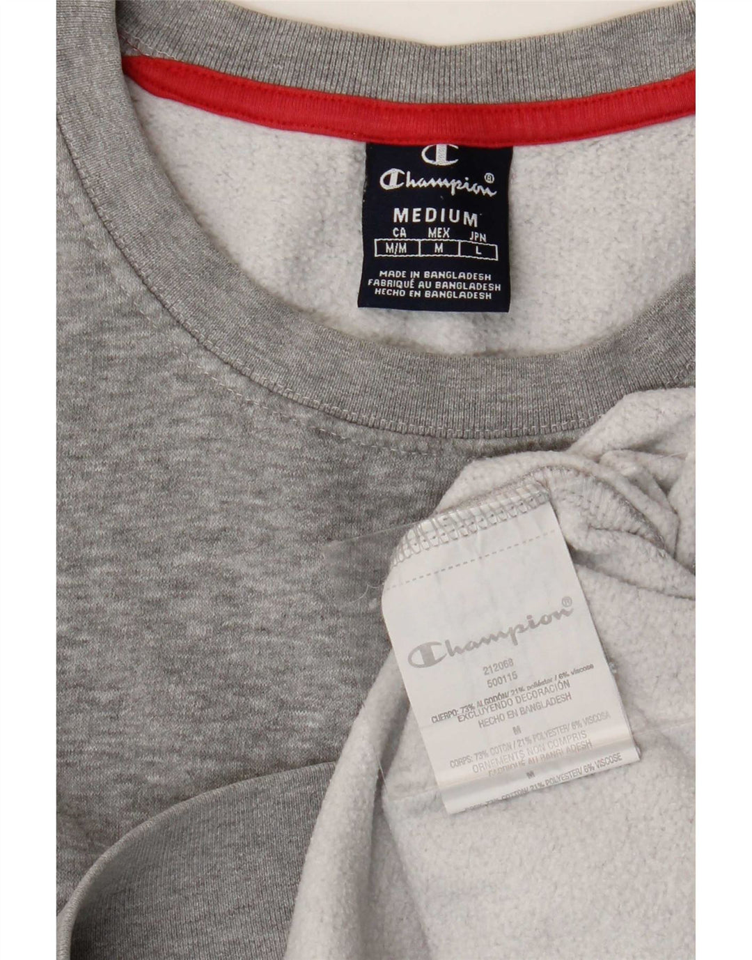 Champion Herre Sweatshirt Jumper Medium Grey Flecked Bomuld