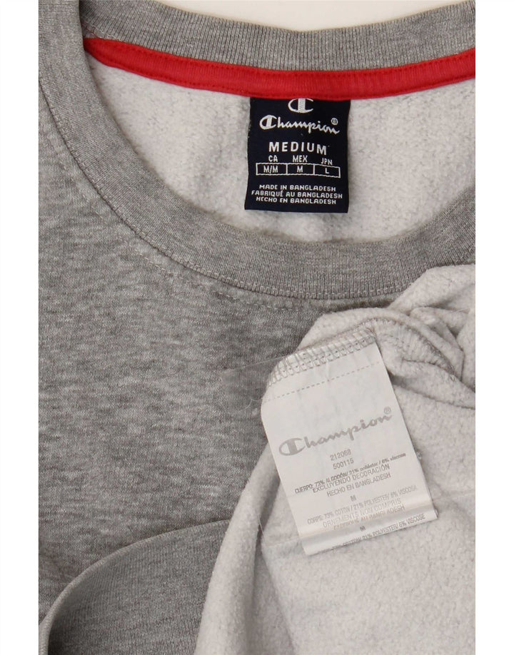 Champion Herre Sweatshirt Jumper Medium Grey Flecked Bomuld