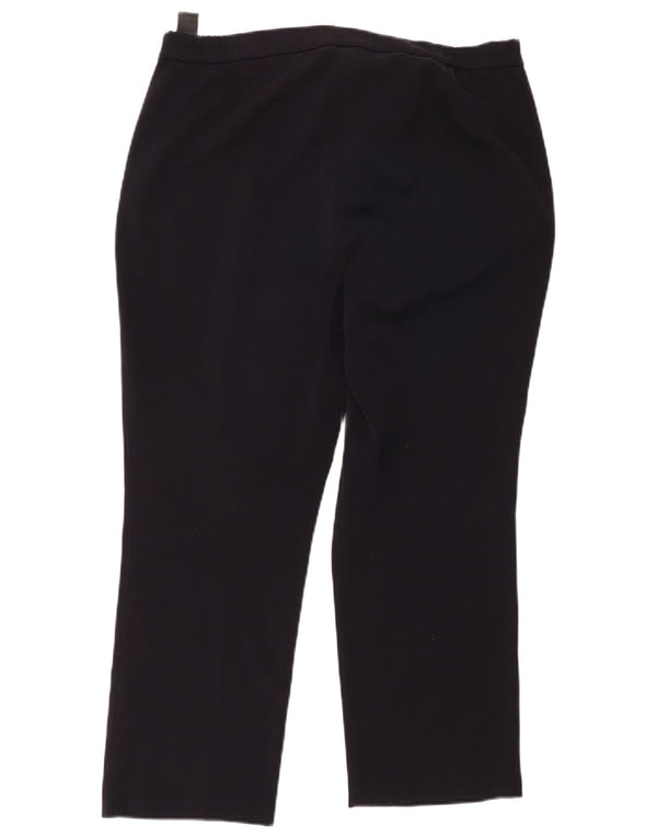 Marks & Spencer, højtaljede cropped bukser til kvinder UK 14 Large W34 L26 Navy
