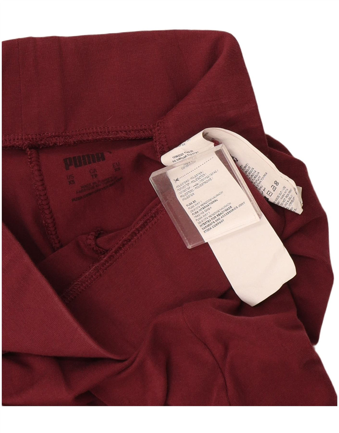 Puma Dame Leggings UK 4 XS Burgundy Polyester