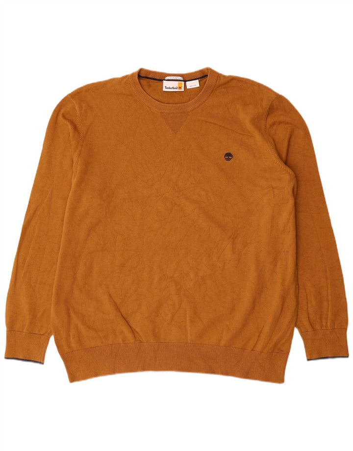 Timberland Herre trøjetrøje med rund hals 2XL brun bomuld