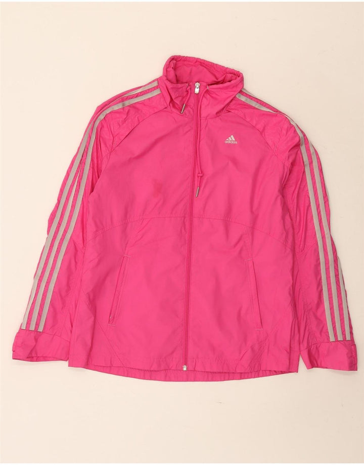 Adidas Dame Climalite Træningsdragt Topjakke UK 14 Medium Pink Polyester