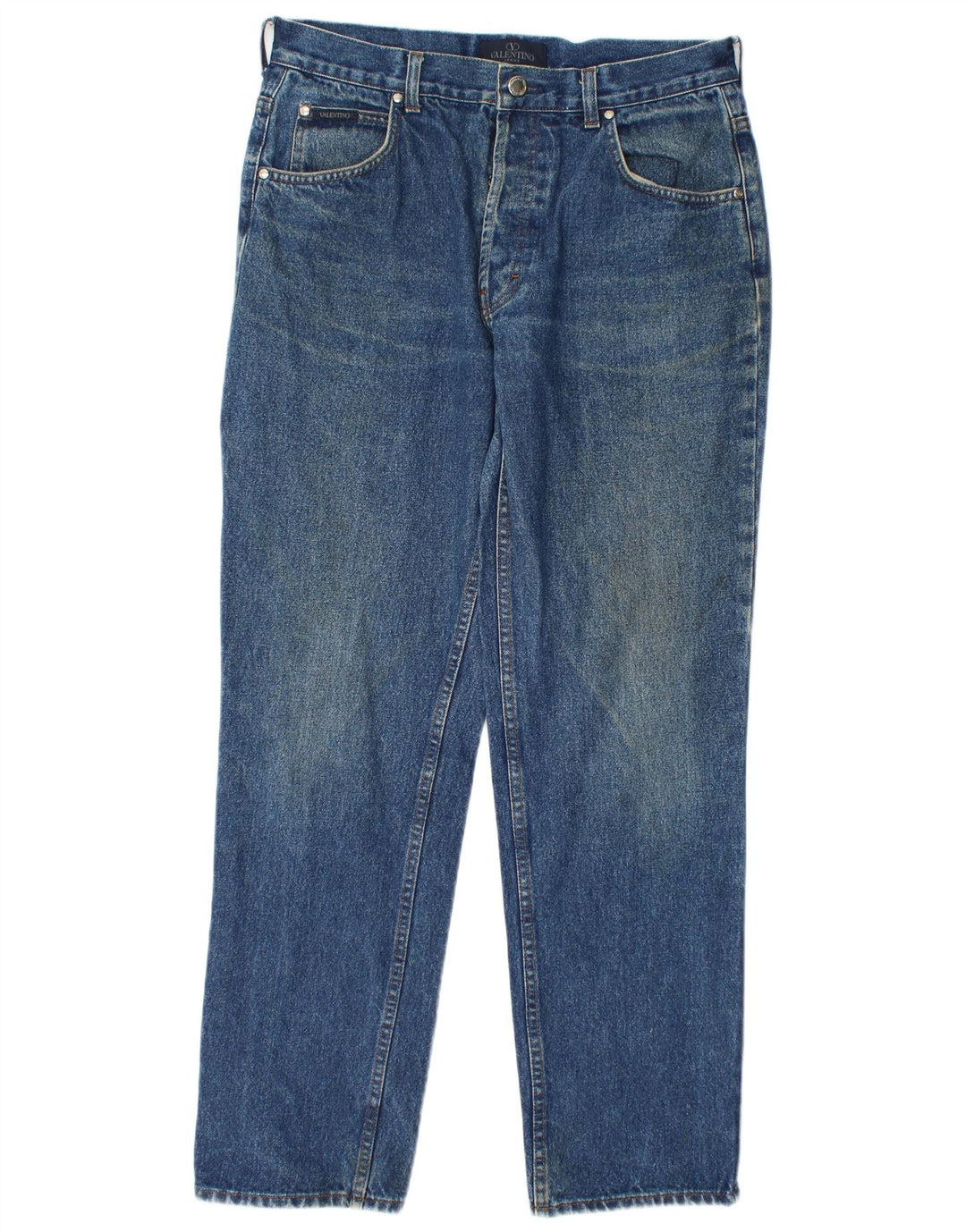 Valentino lige jeans til kvinder W34 L31 blå bomuld