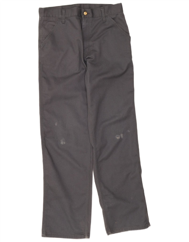 Carhartt Lige Chinobukser til mænd W30 L34 Grå polyester