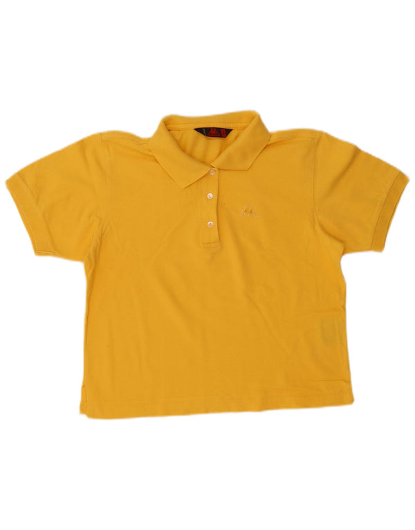 Kappa Girls La Polo Polo Shirt 13-14 År XL Gul Bomuld