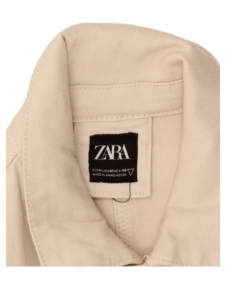 Zara Herre Utility Jacket UK 38 Medium Beige Bomuld