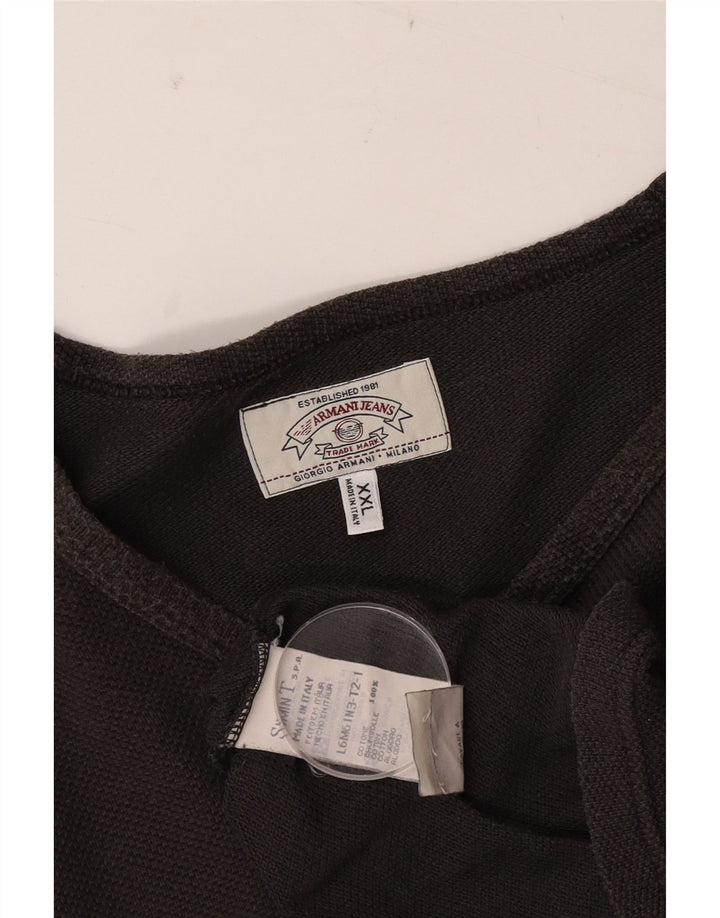 Armani Jeans Herre Top Langærmet 2XL Grå Bomuld