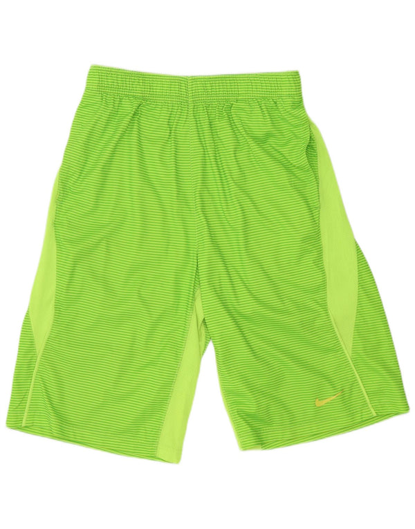 Nike Drenge Dri Fit Bermuda Sportshorts 13-14 år XL Grøn Stribet Sports