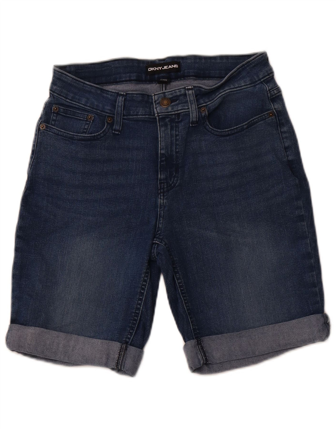 DKNY Dame denim Shorts US 8 Medium W28 Marineblå Bomuld