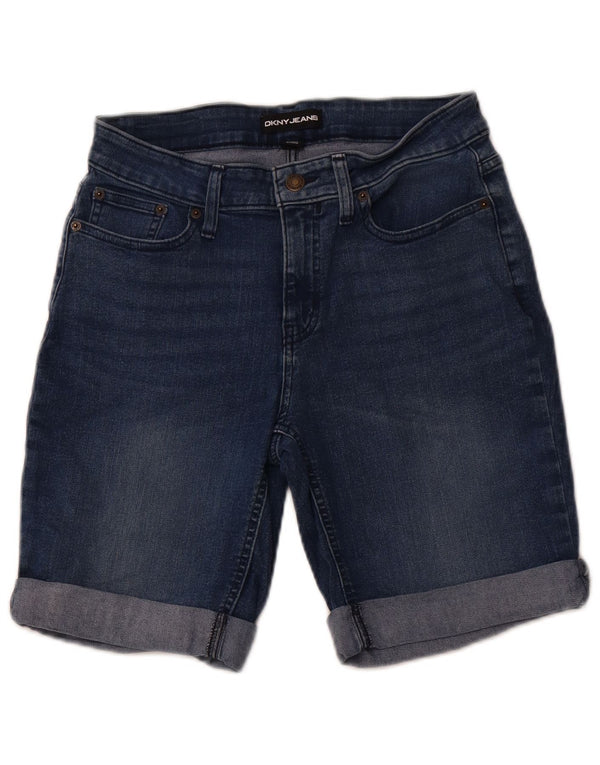 DKNY Dame denim Shorts US 8 Medium W28 Marineblå Bomuld