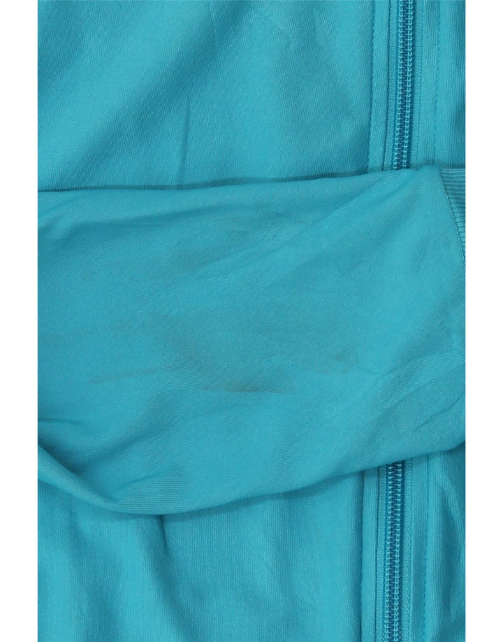 NIKE Dri Fit træningsdragt topjakke til kvinder UK 8/10 Lille blå polyester