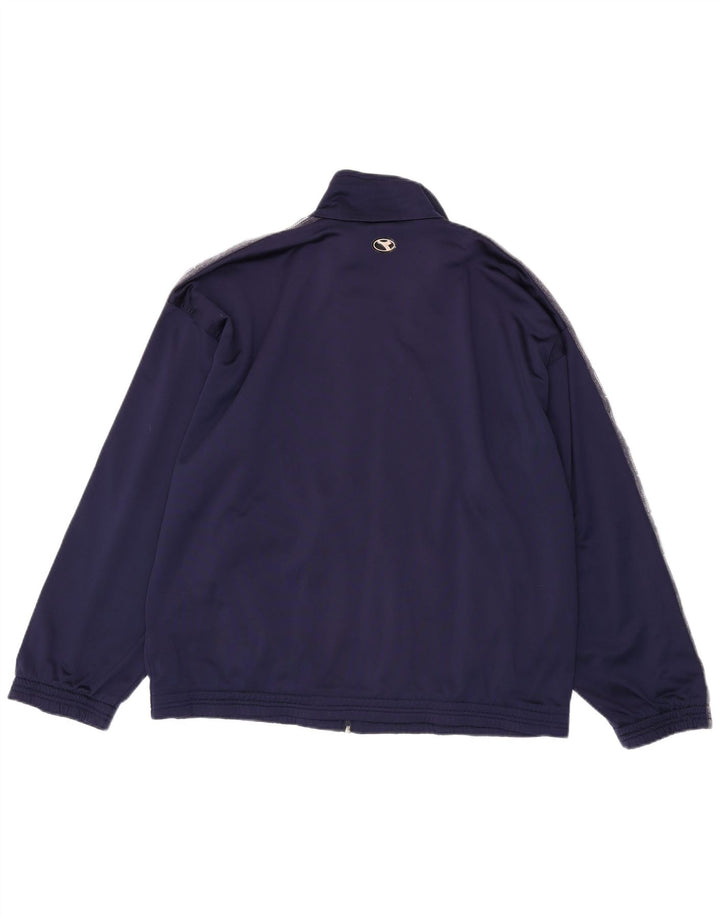 Diadora Herre grafisk træningsdragt Topjakke UK 40 Medium Navy Blue Polyester